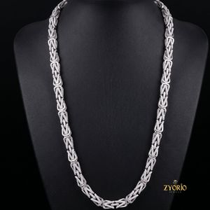 Luxury Iced Out Geometric Link Chain <b>Necklace</b> for Men and Women Hip Hop Diamond Look <b>Statement</b> Jewelry White Gold Plated Chain - Product Image 1