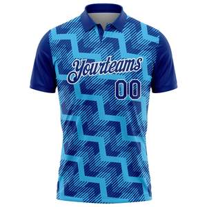 Hot Sale Custom Sublimated Baseball Polo <b>Shirt</b> Men's Quick Dry <b>Geometric</b> Print Short Sleeve Team Apparel Adult Regular Fit Top - Product Image 2
