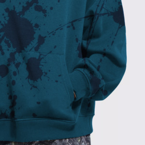 Sweat-shirt à capuche noir pour homme, coupe classique, logo uni sur le devant, style décontracté, vêtement d'hiver, polaire 100% coton, poche, 300g, respirant - Product Image 6
