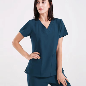 Blusa Médica Premium para Mujer, Uniforme de Enfermera Personalizable, Cuello en V, Ropa de Trabajo para Doctoras y Enfermeras, Prenda Clínica - Product Image 3