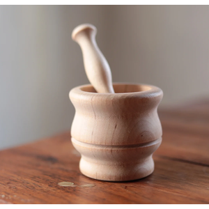 Mortero y Pilón de Madera Natural para Moler Especias y Hierbas, Herramienta Tradicional de Cocina, Manual, 122 - Product Image 2