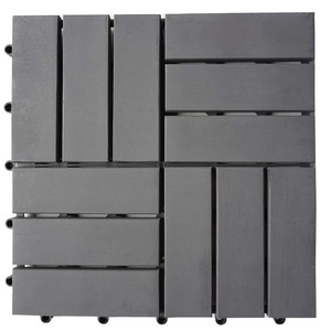 Carreaux de terrasse modernes à 12 lattes, gris, design premium, 12mm d'épaisseur, en acacia, facile à cliquer pour balcon, salle de bain et cuisine. - Product Image 4