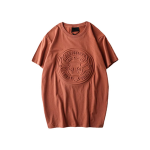T-shirt personnalisé avec impression en relief et logo 3D, 100% coton, écologique et respirant, pour le streetwear ou la promotion de marque - Product Image 4