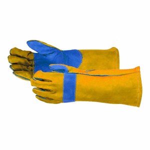 Gants de soudure en cuir de vachette renforcé de qualité supérieure, résistants à la chaleur, pour la lutte contre les incendies et le barbecue - Product Image 2