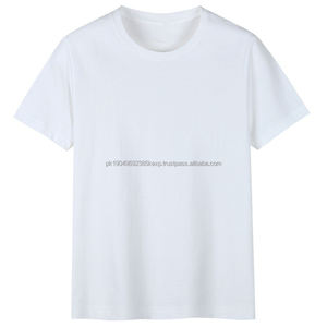 Camiseta de Algodón Peinado de Manga Corta con Diseño de Logotipo Personalizado OEM, Camiseta Cultural de Color Sólido con Logotipo Impreso - Product Image 1