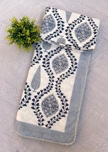 Jaipur Luxury Hand <b>Block</b> Printed Reversible Soft Cotton Single <b>Bed</b> Dohar Artisan Made Traditional Hand Crafted 100% Cotton - Product Image 4