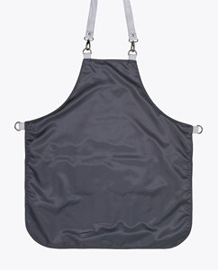 Tabliers de cuisine en toile de coton biologique 100% avec logo personnalisé imprimé, promotionnels, noirs, en sergé de coton T/C, avec deux poches - Product Image 2