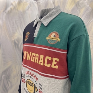 เสื้อแจ็คเก็ตแขนยาวผู้ชายสีสันตัดกัน ยี่ห้อ Snowgrace ปักโลโก้ ปกคอพับ ทรงปกติ เสื้อผ้าสำหรับผู้ใหญ่ - Product Image 6