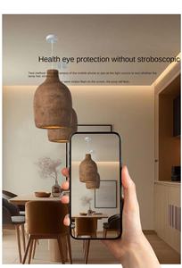 Luminaire de plafond encastré en fer industriel moderne, luminaires suspendus pour la maison et les restaurants avec finition en béton, lampe de taille moyenne - Product Image 5