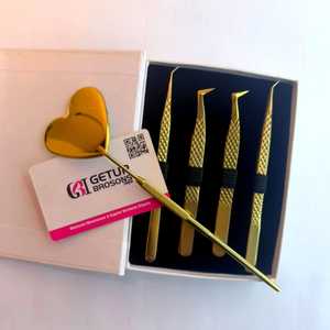 แหนบต่อขนตา Volume /45 Slim Long GETUP BROSONS IMPEX สแตนเลสสตีล ปลายเรียบ 10 มม. ทนทาน ป้องกันแม่เหล็ก - Product Image 2