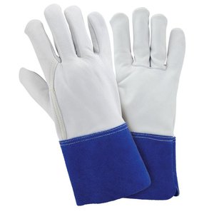 Gants de soudage TIG en cuir résistant à la chaleur avec doublure en Kevlar, logo personnalisé OEM, gants de travail de protection industrielle en coton - Product Image 2