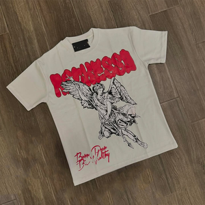 Venta al por mayor de camisetas de manga corta a rayas para hombre con logotipo personalizado 100% algodón de corte regular Camiseta extragrande a rayas Dtg - Product Image 3