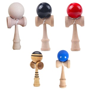 Jouet de bureau Kendama en bois de hêtre massif, jeu de jonglage anti-stress, jouet d'adresse japonais - Macy - Product Image 1
