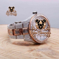 Jam Tangan Kuarsa Gaya Mewah Berbahan Baja Tahan Karat dengan Hiasan Kristal.