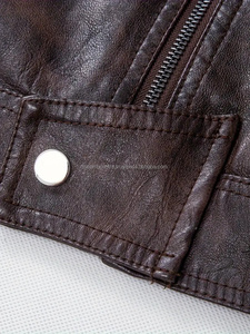 Vestes tendance en cuir véritable de coupe régulière pour hommes Veste tendance en cuir de qualité supérieure pour hommes - Product Image 6