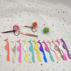 Zullo Industries Stainless Steel Eyelash Extension Tweezers Custom Logo Private <b>Label</b> Lash <b>Applicator</b> for Professional Use - Product Image 4