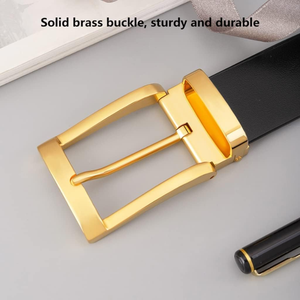 Wholesale Fashion Men's Genuine Leather Belt <b>Adjustable</b> Alloy Buckle Casual Belt Manufactured in Bangladesh - Product Image 4