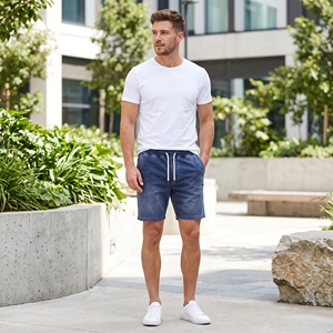 Pantalones Cortos de Verano para Hombre, Ajustados, 100% Algodón, Cintura Media, Transpirables, OEM, ODM, Venta al Por Mayor de Fábrica |   MOQ bajo - Product Image 1