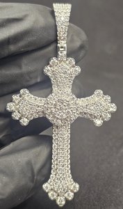 จี้กางเขนมอยส์ซาไนต์ สไตล์แร็ปเปอร์ ประดับเพชรเงินแท้ 925 จี้ฮิปฮอป จี้สัญลักษณ์ทางศาสนา จี้คริสเตียน ของขวัญบาปิสตัม - Product Image 2