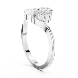 Eunoia 10K Ensemble de mariage Anneaux Or, Marque privée Acceptée Finition martelée Bague en or Fournisseur unisexe Usine de bijoux personnalisés - Product Image 5