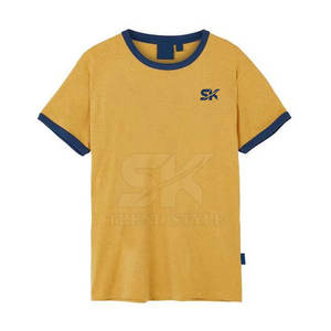 Camisetas Lisas con Cuello Redondo de Último Diseño y Bajo MOQ, Camisetas Lisas con Cuello Redondo para Usar en Verano, Camisetas Lisas con Cuello Redondo con Impresión de Logotipo Personalizado - Product Image 3