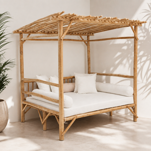 Lit de repos rustique en teck massif de qualité commerciale, idéal pour les resorts de luxe, à l'extérieur de la piscine, fabriqué par SVLK Indonésie - Product Image 4