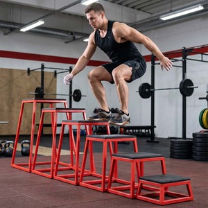 Caja de Salto Pliométrica de Metal Resistente de 18 Pulgadas, Directo de Fábrica, Caja de Entrenamiento Pliométrica de Acero para Gimnasio, CrossFit y Entrenamiento Físico - Product Image 5