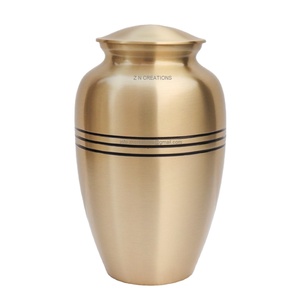 High Quality Brass Cremation Urn Adults Custom <b>Engraved</b> Birds Going Home Flowers Human Ashes Funeral-Printed Funeral Supplies - Product Image 1