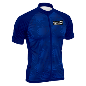 Maillot de cyclisme unisexe Tenzo Intl à manches courtes, fermeture éclair intégrale, respirant, séchage rapide, extensible, polyester, élasthanne, sublimation - Product Image 3