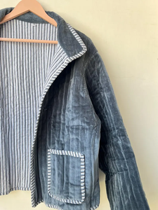 Chaqueta Kimono Suzani de Terciopelo 100% Algodón Hecha a Mano |   Edredón Acolchado Transpirable, Ecológico, Antiarrugas y de Secado Rápido para Invierno, Otoño y Primavera - Product Image 3