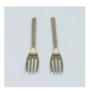 Elegante Tenedor de Latón con Diseño de Mango Corto Sencillo, Juego de Tenedores y Cucharas Artesanales, Vajilla en Oferta, Tenedor de Latón - Product Image 1