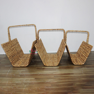 High Quality Water Hyacinth Crafts <b>Woven</b> <b>Storage</b> <b>Basket</b>, Handicraft Products For Home & Office - Product Image 5