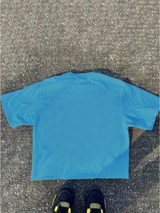 T-shirt oversize en coton épais délavé à l'acide, style vintage, personnalisable avec logo, vêtement vierge - Product Image 2