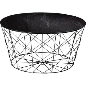 Trendy Modern <b>Coffee</b> <b>Table</b> with Sleek Metal Base and Anti-Rust Powder Coated Finish for Stylish Living Room Furniture - Product Image 6