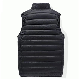 Chaqueta Acolchada con Capucha y Cuello Alto para Hombre, Color Gris, Cierre de Cremallera, Resistente al Viento e Impermeable, de Poliéster, Informal para Otoño, con Logotipo Frontal - Product Image 6