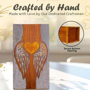 Custom Wooden Memorial Urn for Loved Ones Elegant Walnut Wooden Urn for Ashes by AYAANS - Product Image 3