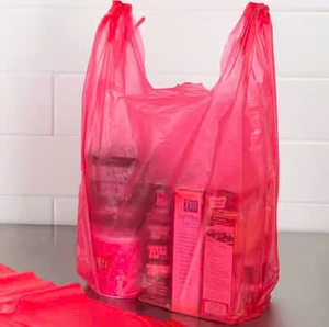 Bolsas de Plástico LDPE Reciclables, Reutilizables y Reductoras de Desperdicio, Tipo Camiseta, con Asa, Impresas, Biodegradables, para Compras Comerciales - Product Image 2