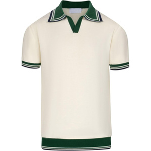 Suéteres de Punto Personalizados al por Mayor de Alta Calidad para Verano 2025, Playeras de Punto para Hombre, Estilo Polo a Rayas, Fabricante de Suéteres de Punto OEM/ODM - Product Image 3