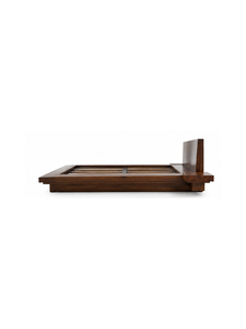 Base de Cama Minimalista de Madera de Teca Sólida con Mesitas Laterales Integradas, Diseño Moderno de Cama de Madera - Product Image 6