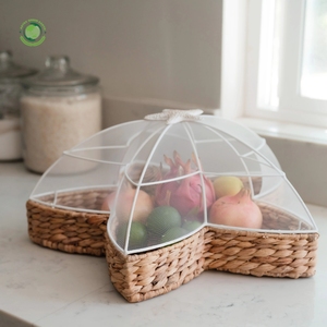 Woven water hyacinth food cover in a star shape Kitchenware and table decoration Wholesale eco-friendly Made in Vietnam - Product Image 6