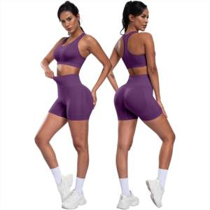 Ensemble de vêtements de sport pour femmes, soutien-gorge, leggings, 3 pièces, taille haute, ensemble de yoga pour femmes, prix de gros, faible MOQ - Product Image 5