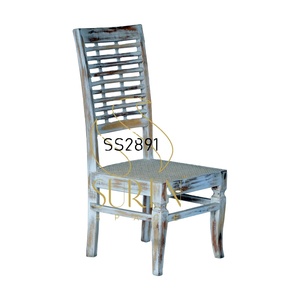 Silla de comedor industrial moderna de madera blanca hecha a mano para hoteles y restaurantes comerciales para diseño de dormitorio y salón - Product Image 1