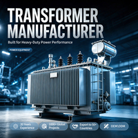 Transformateur de distribution immergé dans l'huile, triphasé, 10-2500 kVA, 6-35 kV, norme IEC, transformateur de puissance pour postes de transformation