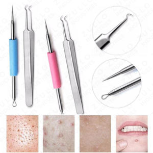 ชุดเข็มกดสิวสแตนเลสแบบมืออาชีพ ชุดกำจัดสิวเสี้ยนและสิวหัวดำที่ดีที่สุด อุปกรณ์เสริมความงามสำหรับดูแลผิวหน้า - Product Image 4