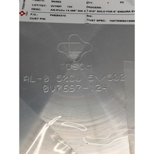 Tosoh 3540W-13-108-502 Al0.5%Cu 14.495" DIA X - อุปกรณ์และชิ้นส่วนเซมิคอนดักเตอร์ระดับโลกที่เชื่อถือได้ - Product Image 3