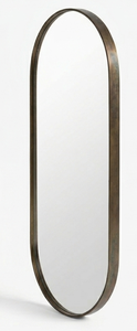 Modern Minimalist Iron <b>Frame</b> Full Length Wall <b>Mirror</b> Pill Shape <b>Gold</b> Finish Decorative Vanity <b>Mirror</b> Luxury Home Decor - Product Image 4