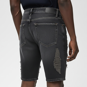 2025 New Arrived Fashionable Ripped Off Stone Washed Denim <b>Jean</b> Jorts <b>High</b> Quality Streetwear Knee Length Summer <b>Shorts</b> - Product Image 2