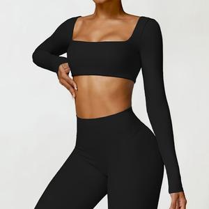 Vêtements de sport pour femmes en promotion, soutien-gorge de sport de haute qualité, leggings taille haute, ensemble de vêtements de sport à manches longues, vêtements de sport pour la salle de sport, ensemble de yoga - Product Image 4