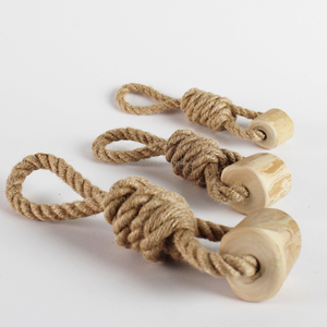 Natural Coffee Wood Loop Tug Dog Toy Wholesale From Vietnam Manufacturer, Eco Friendly Tug Toy For Training And Stress Relief - Product Image 1