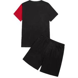 Summer New Men Casual Breathable Shorts Sets Short Sleeve T Shirt Shorts Solid Set Cotton Men's Brand Clothing 2 Pieces Sets - Product Image 5